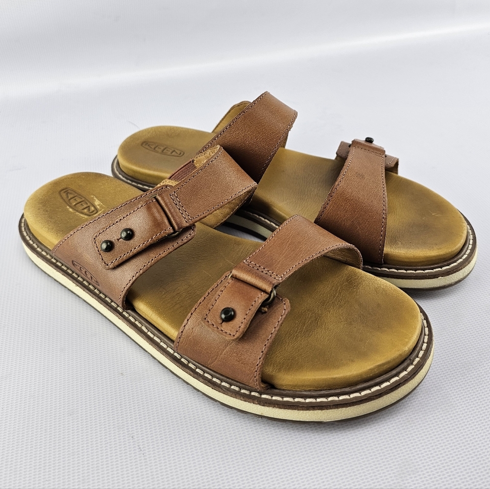 KEEN Women's Lana Slide Sandals  Brown Leather Size 9.5